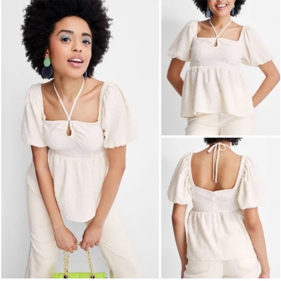Future Collective with Gabriella Karefa-Johnson Cream‎ Blouse - Picture 1 of 7